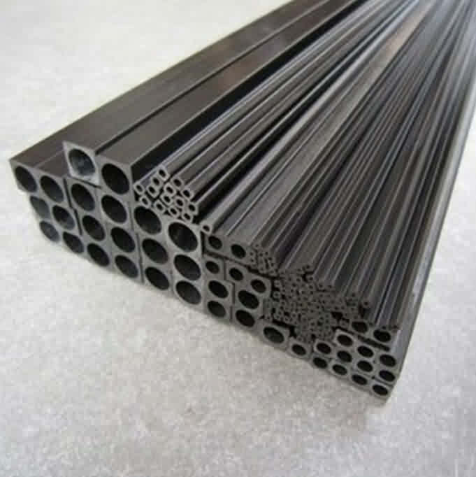 Pultruded Carbon Fibre Square Tubes with Round Holes
